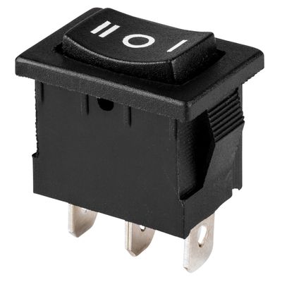 SPDT Miniature Rocker Switch / Center Off Switch With 3 Position 6A 250V